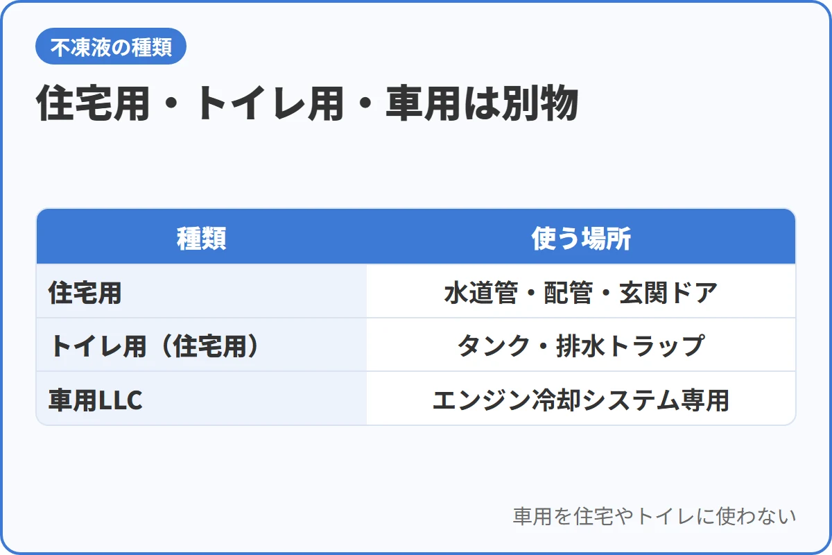 住宅用・トイレ用・車用は別物