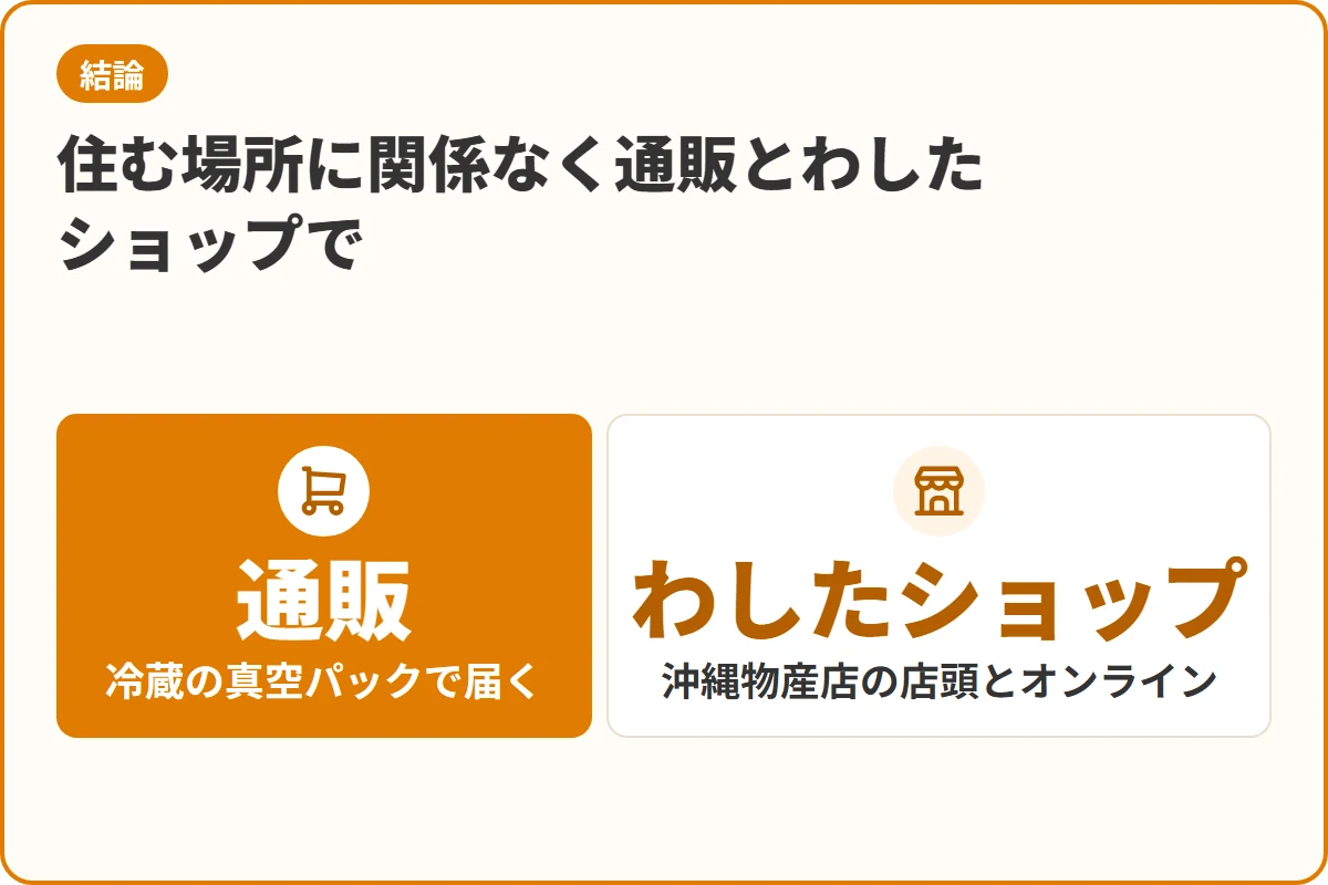住む場所に関係なく通販とわしたショップで